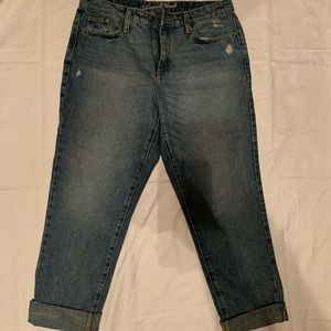 High rise straight jeans